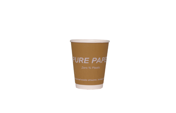 8<small>oz</small> "100% Plastic Free" <br>Kraft Double Wall Cup