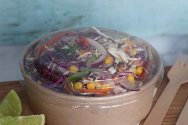 Clear Domed Lid <br>for Kraft Bowl - Image 2