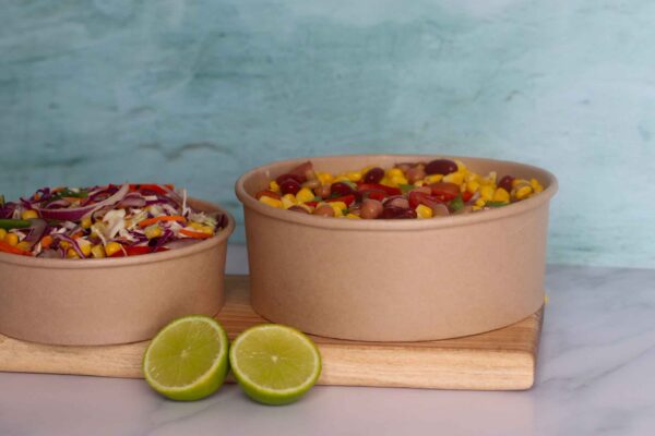 1000ml Kraft Round <br>Salad Bowl - Image 4