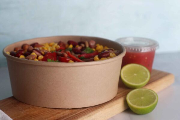 1000ml Kraft Round <br>Salad Bowl - Image 3