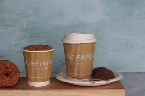 8<small>oz</small> "100% Plastic Free" <br>Kraft Double Wall Cup - Image 5
